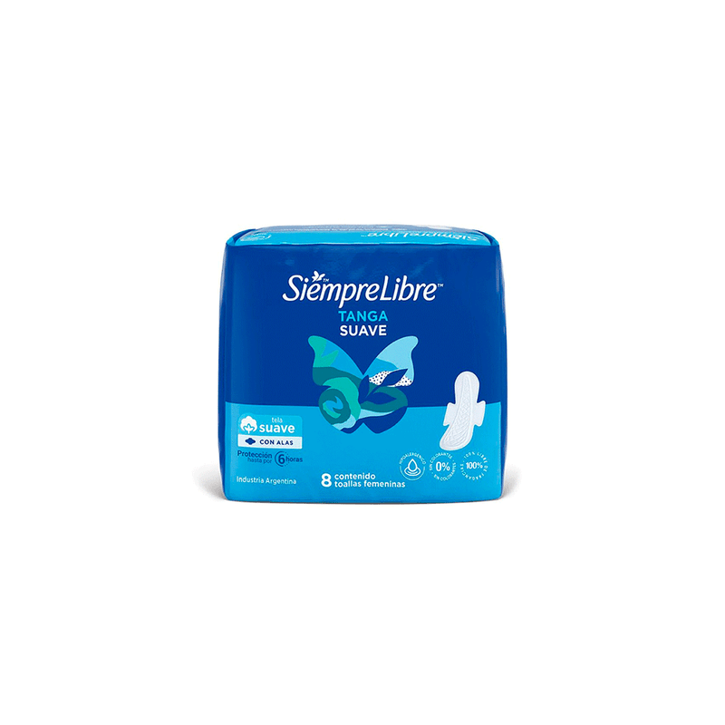 Toallas-Femeninas-Siempre-Libre-Tanga-Suave-c/-Alas-x-8-unid