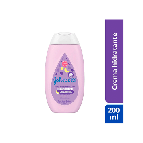 Crema Hidratante Para Bebé Johnson's Para Antes De Dormir x 200 ml