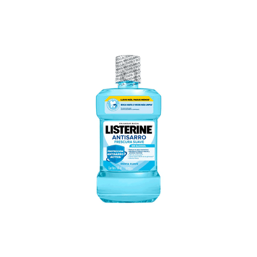 Enjuague Bucal Listerine Antisarro Frescura Suave Sin Alcohol x 500 ml
