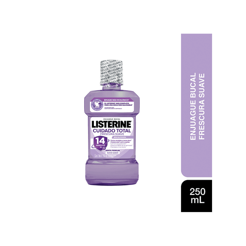 Enjuague Bucal Listerine Cuidado Total Frescura Suave Sin Alcohol x 250 ml