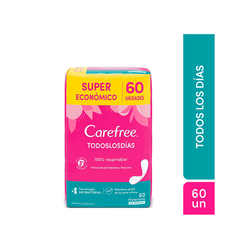 Protectores Diarios Carefree Todos Los Días x 60 unid