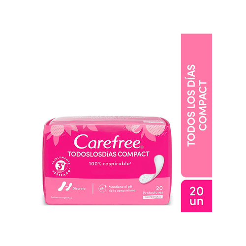 Protectores Diarios Carefree Todos Los Días Compact x 20 unid