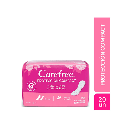 Protectores Diarios Carefree Protección Compact x 20 unid