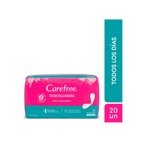 Protectores Diarios Carefree Todos Los Días x 20 unid