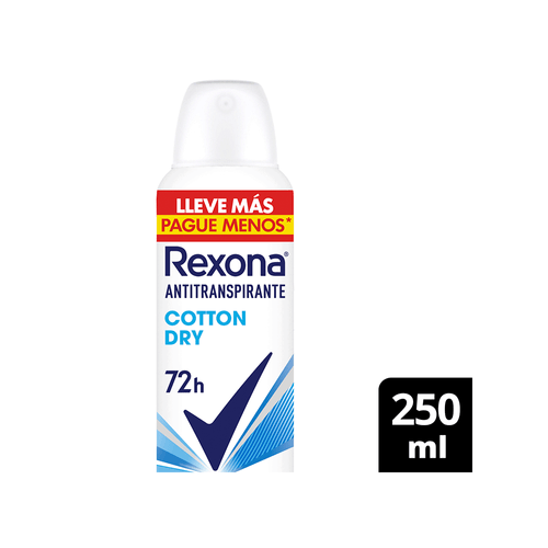 Desodorante Antitranspirante Rexona Cotton Dry x 250 ml