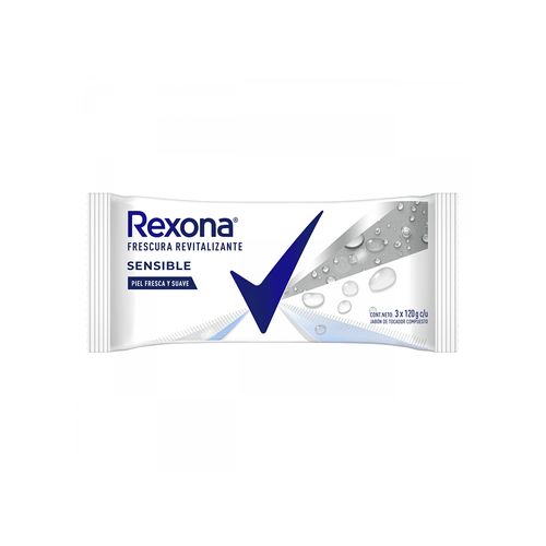 Jabon en Barra Rexona Sensible Fresh 3 x 120 gr