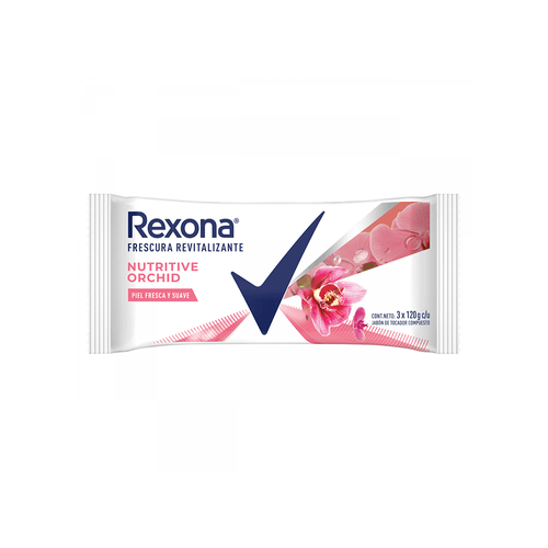 Jabon en Barra Rexona Nutrit Orchid 3 x 120 gr