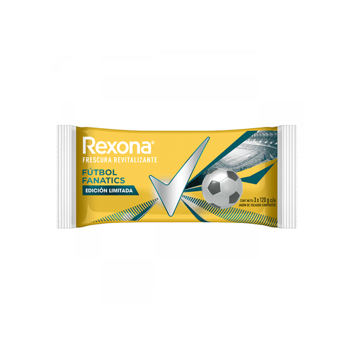 Jabon en Barra Rexona Futbol Fanatics 3 x 120 gr