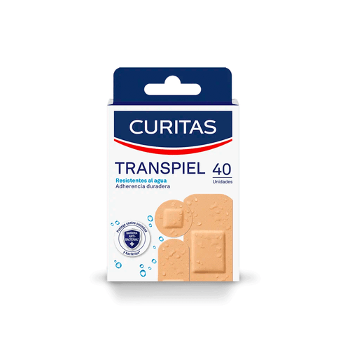 Apósito Adhesivo Curitas Tela Transpiel Surtida x 40 unid