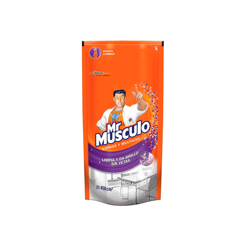 Limpiador Líquido Mr Músculo Multiusos y Vidrios x 450 ml