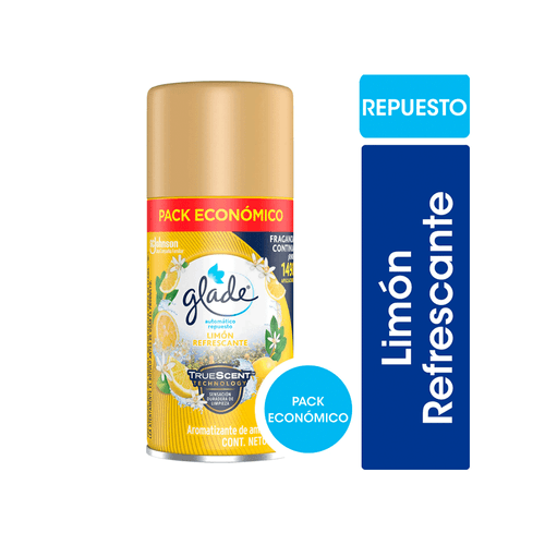 Repuesto Aromatizante de Ambientes Glade Limón Refrescante x 170 ml