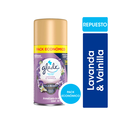 Repuesto Aromatizante de ambientes Glade Lavanda y Vainilla x 170 ml
