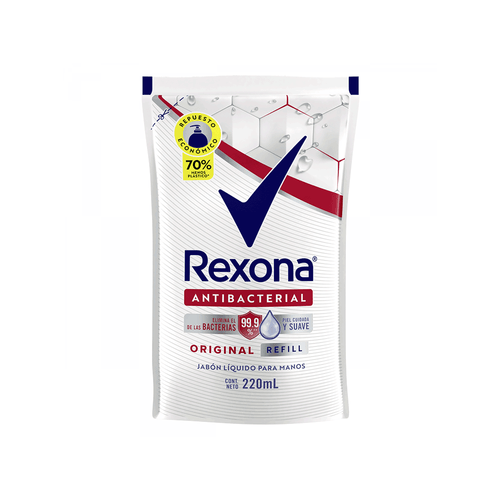 Jabón Liquido Para Manos Rexona Antibacterial Original x 220 ml