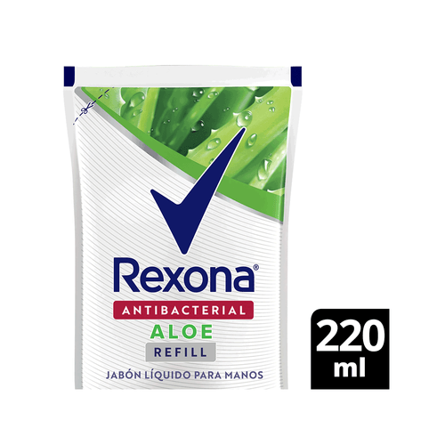 Jabón Liquido Para Manos Rexona Antibacterial Aloe x 220 ml