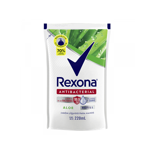 Jabón Liquido Para Manos Rexona Antibacterial Aloe x 220 ml