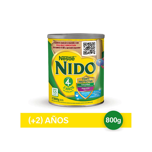 Leche en Polvo Nido 4 Prebio3 Realidad Aumentada x 800 gr