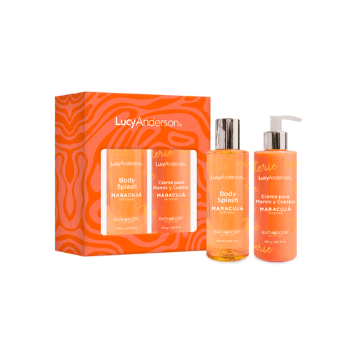 Estuche Lucy Anderson Body Splash + Crema Para Manos y Cuerpo Maracuya