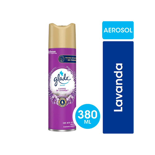 Aromatizante de Ambientes Glade Campos de Lavanda en Aerosol x 380 ml
