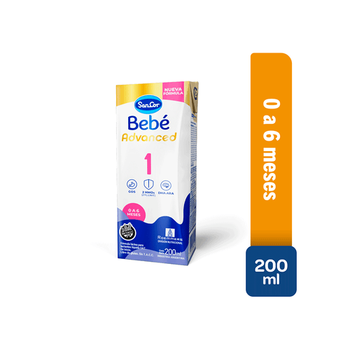 Leche Infantil SanCor Bebe 1 Advanced Brick x 200 ml