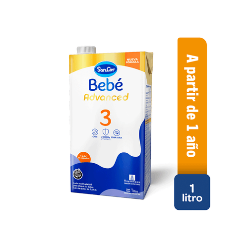 Leche Infantil SanCor Bebe 3 Advanced Brick x 1 Lt