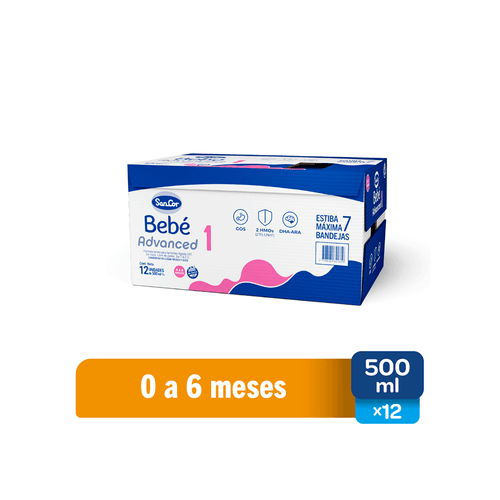 Leche Infantil SanCor Bebe 1 Advanced Brick x 12 unid x 500 ml
