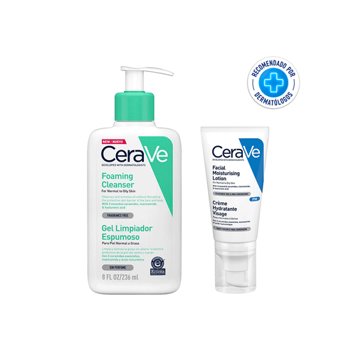 Combo CeraVe Gel Limpiador Espumoso + Locion Hidratante