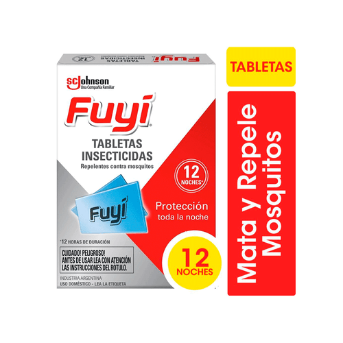 Tabletas Insecticidas Fuyi Contra Mosquitos Repuesto x 12 unid