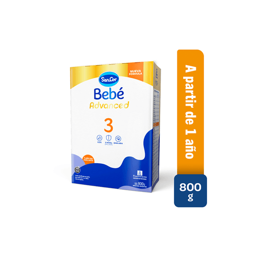 Leche Infantil SanCor Bebe 3 Advance Estuche x 800 gr