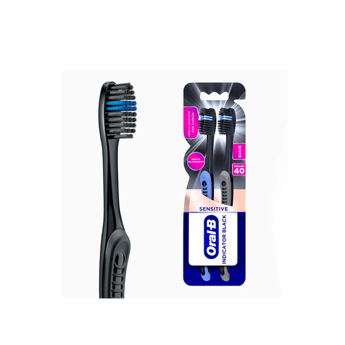 Cepillo Dental Oral B Indicador Charcoal x 2 unid