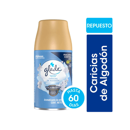 Repuesto Aromatizante de Ambientes Glade Caricias de Algodón x 270 ml