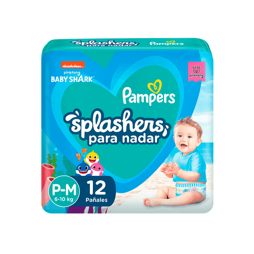 Pañales Pampers Splashers Talle P-M x 12 unid