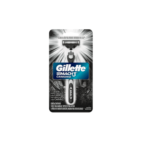 Máquina de Afeitar Gillette Mach3 Carbono