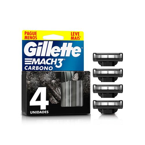 Cartuchos Para Afeitar Gillete Mach3 Carbono x 4 unid