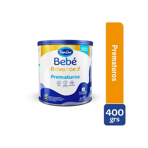 Leche Infantil SanCor Bebe Advanced Prematuros Lata x  400 gr