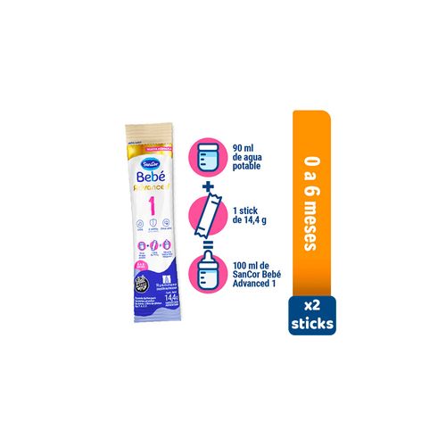 Sancor Bebe 1 Advanced Bolsa x  2 unid x 14.4 gr