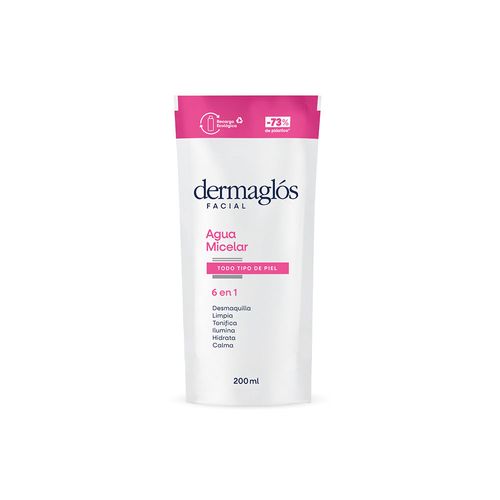 Agua Micelar Facial Dermaglos Refill x 200 ml