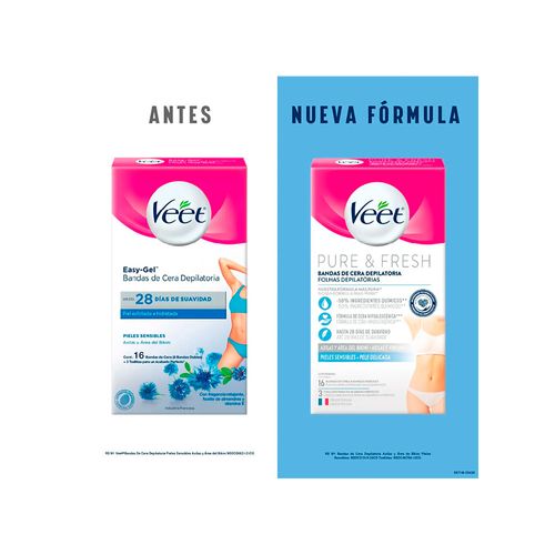 Bandas Depalatorias Veet Axilas y Bikini x 16 unid