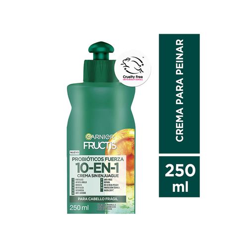 Crema Para Peinar Fructis Garnier Probióticos Fuerza 10 en 1 x 250 ml