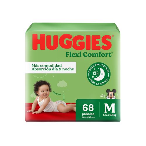 Pañal Huggies Flexi Comfort Talle M x 68 unid