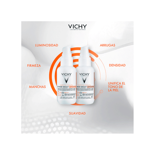 Protector Solar Vichy Capital Soleil Uv-Age Daily Pigment Light FPS50+ x 40 ml