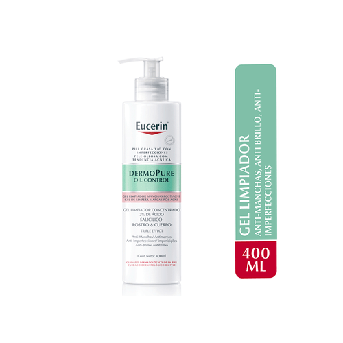 Gel Limpiador Eucerin Dermopure Triple Efecto x 400 ml