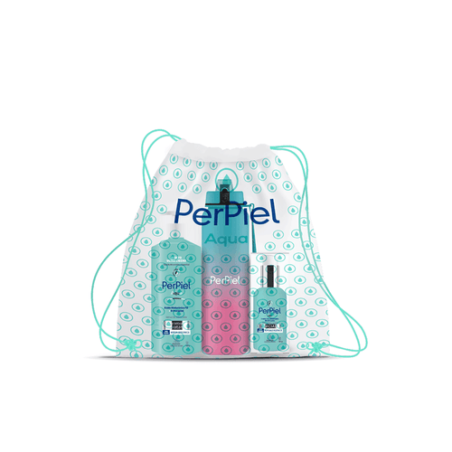 Estuche Perpiel Aqua Hidratante Facial + Corporal + Botella