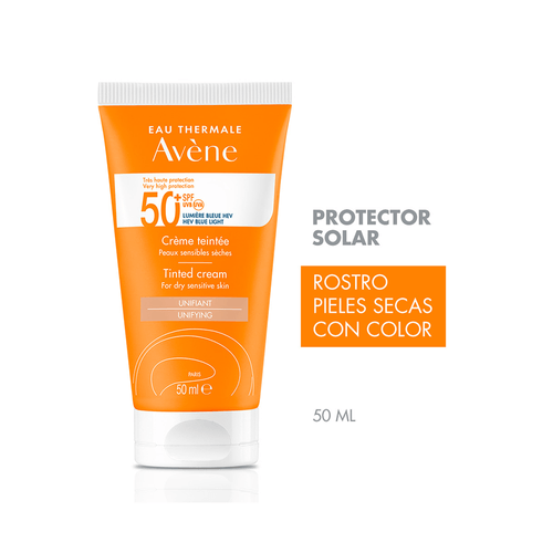 Protector Solar Avene Crema SPF 50+ con color x 50 ml