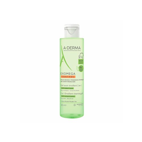 Gel de Limpieza 2 en 1 A-derma Exomega Control Pieles Atópicas x 200 ml