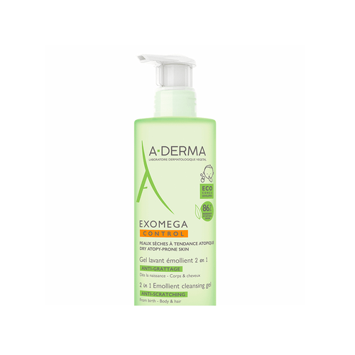 Gel de Limpieza 2 en 1 A-derma Exomega Control Pieles Atópicas x 500 ml