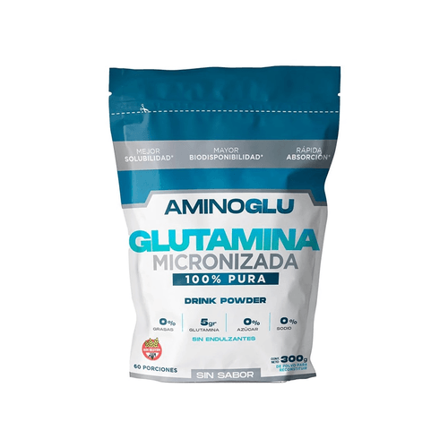 Suplemento Dietario Aminoglu Glutamina Pura Doypack x 300 gr