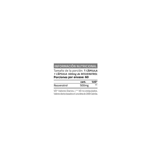 Suplemento Dietario Star Nutrition Resveratrol 500 x 60 caps