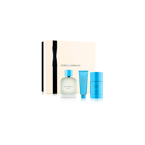 Estuche Dolce and Gabbana Light Blue Pour Homme x 100 ml + Mini + Shower