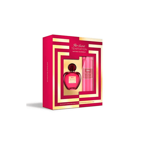 Estuche Antonio Banderas Her Secret Temptation Edt x 80 ml + Deo