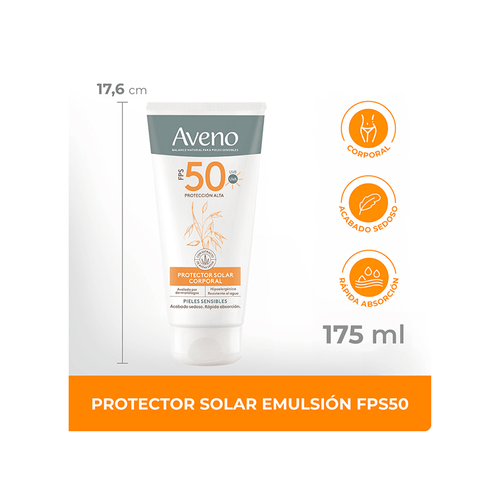 Protector Solar Aveno Corporal FPS 50 x 175ml